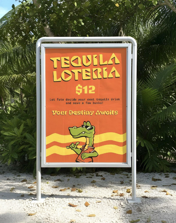 Design of a promotional poster for Cocodrilo at Atlantis Bahamas.