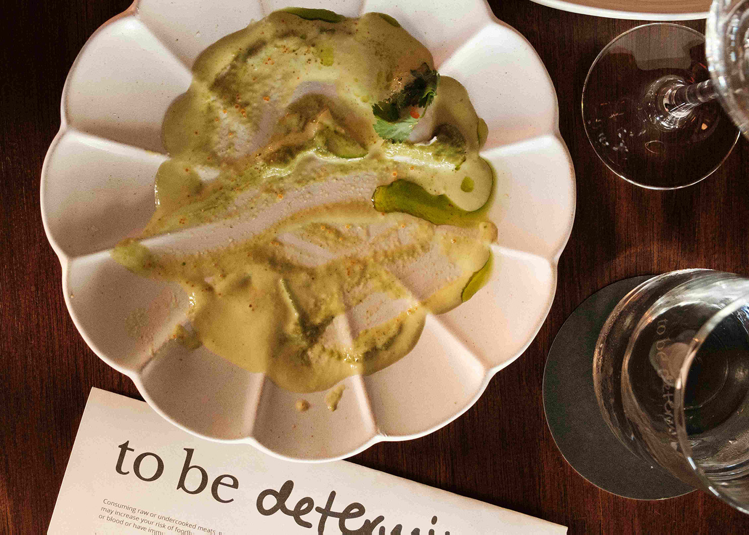 A plate from TBD menu.