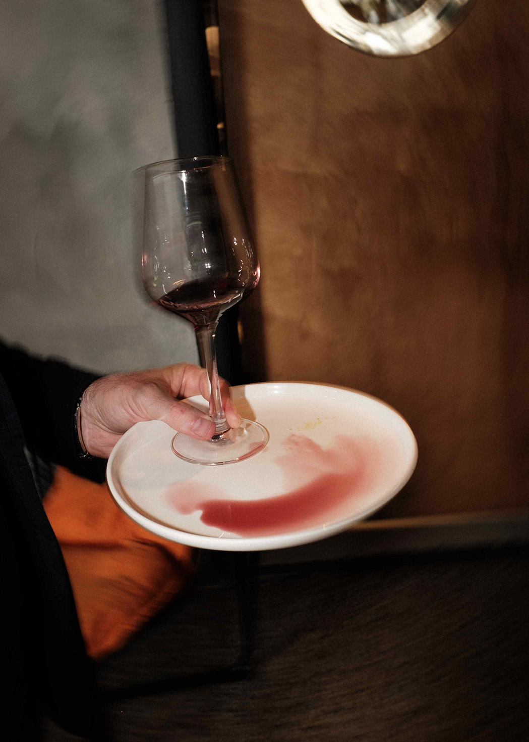 A glass of wine at TBD
