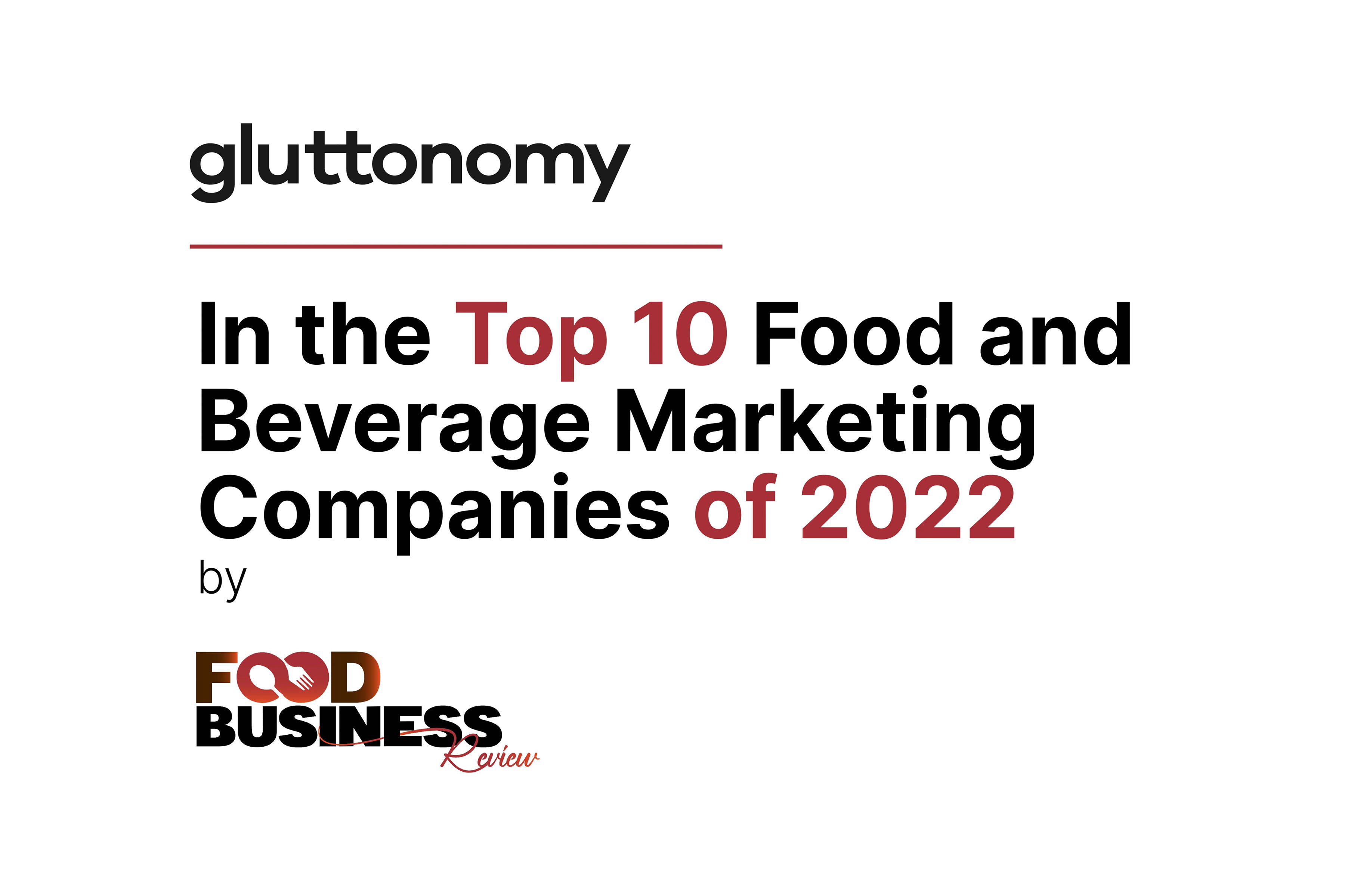 We're in the TOP 10 F&B marketing companies