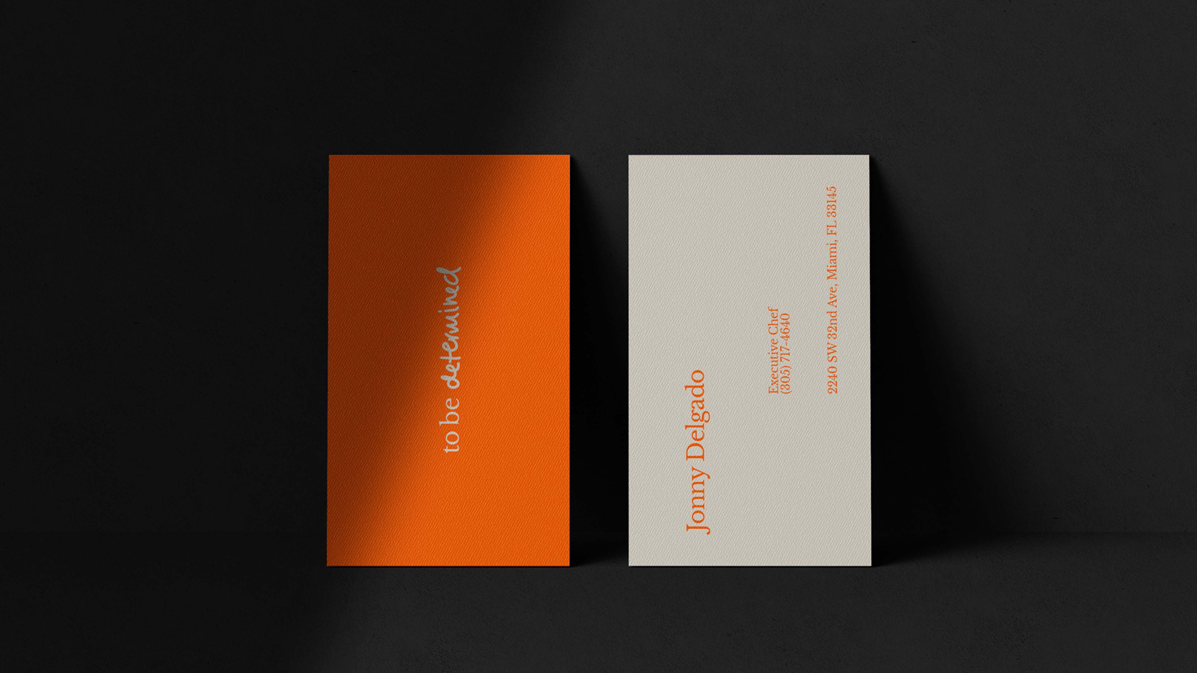 TBD business card design
