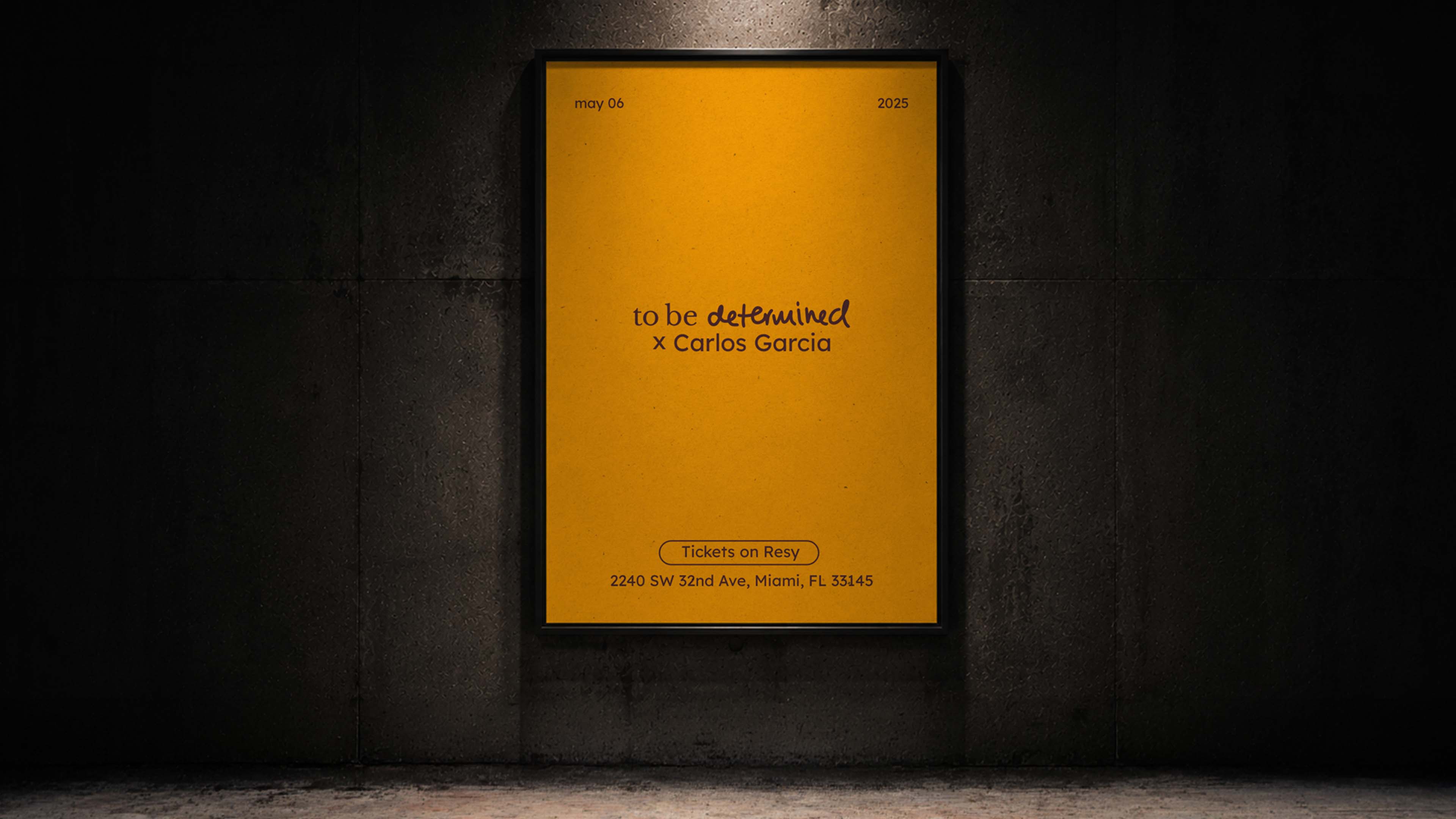 TBD promotional poster design.